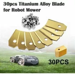 Lame Robot Tondeuse , 30 Lames De Rechange Universelles Couteau De Rechange Adapté à Toutes Les Tondeuses à Gazon Robotiques Husqvarna Automower, Gardena, Yardforce 35*18*0.6mm,Adélala -Tondeuse Et Accessoires Boutique 66383206 4