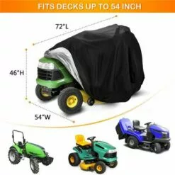 REGALI Housse De Tondeuse à Gazon Autoportée Housse De Tracteur étanche Pour Terrasses Jusqu'à 137,2 Cm Fabriqué En Polyester Oxford 210D épais Et Résistant, Protection UV Ajustement Universel Avec Sac De Rangement à Cordon -Tondeuse Et Accessoires Boutique 66805233 2