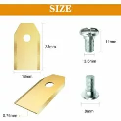 30 X Lames De Rechange En Titane Pour Tous Les Tondeuses De Jardin Automower Husqvarna/Gardena/Yard Force/Automower, Robuste (3.1 G / 0.75 Mm) Avec Vis,Yeurié -Tondeuse Et Accessoires Boutique 66809575 3