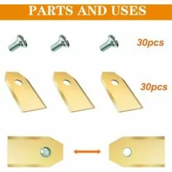 30 X Lames De Rechange En Titane Pour Tous Les Tondeuses De Jardin Automower Husqvarna/Gardena/Yard Force/Automower, Robuste (3.1 G / 0.75 Mm) Avec Vis,Yeurié -Tondeuse Et Accessoires Boutique 66809575 4