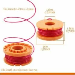 OCXIN Bobines De Fil De Tondeuse à Gazon Pour WORX WA0004.1 (longueur 3m Diamètre ⌀1.65mm) Bobines De Fil En Nylon Coupe-fil WA0010 Tous 20V (WORX WA0004.1, 4 Pièces) 9 OCXIN Bobines De Fil De Tondeuse à Gazon Pour WORX WA0004.1 (longueur 3m Diamètre ⌀1.65mm) Bobines De Fil En Nylon Coupe-fil WA0010 Tous 20V (WORX WA0004.1, 4 Pièces) -Tondeuse Et Accessoires Boutique 66859697 3