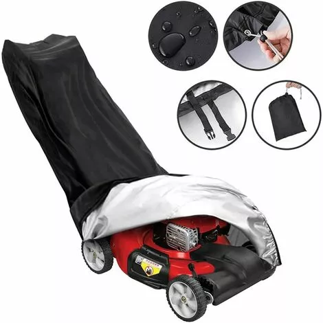HKLFFJA Tondeuse À Gazon Couvre Étanche Antipoussière Tous Temps Extérieur/intérieur Anti-UV Protecteur 210D Polyester Sac De Rangement - 5 HKLFFJA Tondeuse À Gazon Couvre Étanche Antipoussière Tous Temps Extérieur/intérieur Anti-UV Protecteur 210D Polyester Sac De Rangement - – Image 3
