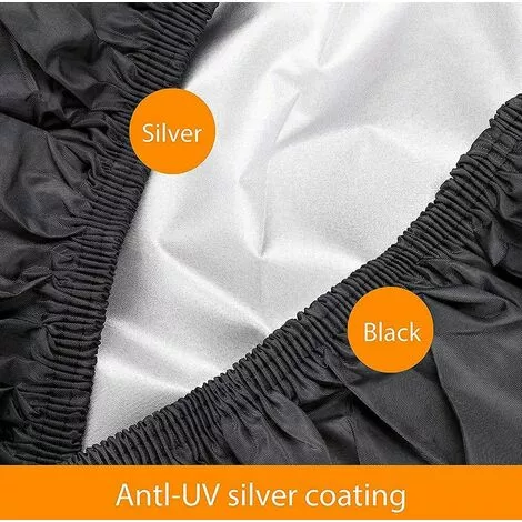 HKLFFJA Housse De Voiture De Moto Noire 210D Oxford Cloth Heavy Duty Quad Bike Cover All Weather Outdoor Motorcycle Scooter Covers ATV Cover - 5 HKLFFJA Housse De Voiture De Moto Noire 210D Oxford Cloth Heavy Duty Quad Bike Cover All Weather Outdoor Motorcycle Scooter Covers ATV Cover - – Image 3