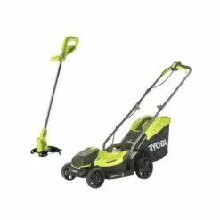 RYOBI Pack Tondeuse 33cm + Coupe Bordure Sans Fil 18 V 4Ah One+