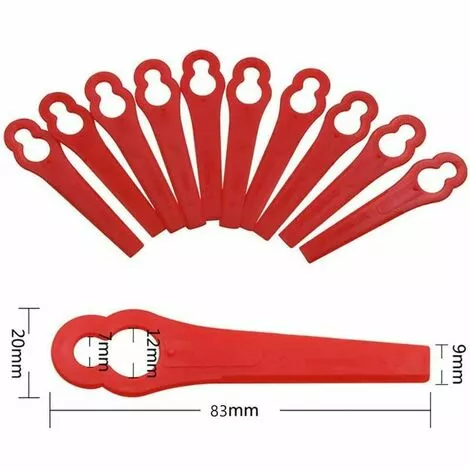 THSINDE Lidl Florabest Lot De 100 Lames De Rechange En Plastique Pour Coupe-bordures FRT18A FRT18A1 Art 46155 FRT20A1 Grand Trou 12 Mm Petit Trou 7 Mm 4 THSINDE Lidl Florabest Lot De 100 Lames De Rechange En Plastique Pour Coupe-bordures FRT18A FRT18A1 Art 46155 FRT20A1 Grand Trou 12 Mm Petit Trou 7 Mm – Image 2