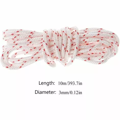 OYLDA Corde De Démarrage Portable En Nylon Pour Tondeuse à Gazon 10 Mètres De Diamètre : 3,0 Mm 4 OYLDA Corde De Démarrage Portable En Nylon Pour Tondeuse à Gazon 10 Mètres De Diamètre : 3,0 Mm – Image 2