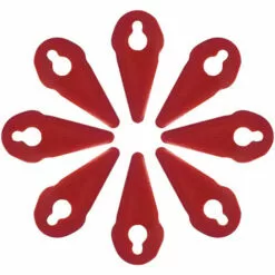 OYLDA 50PCS Lame De Coupe En Plastique Pour Tondeuse à Gazon Compatible Avec La Débroussailleuse, Rouge