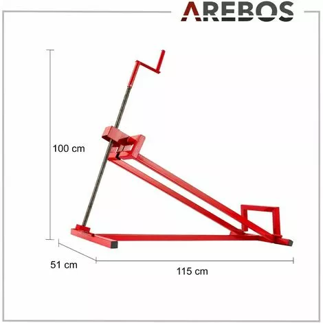 AREBOS Lève-tondeuse Tracteur-tondeuse Dispositif De Levage Cric | 450 Kg | Angle D'inclinaison à Environ 45° | Rouge | Stable Et Solide - Rouge 6 AREBOS Lève-tondeuse Tracteur-tondeuse Dispositif De Levage Cric | 450 Kg | Angle D'inclinaison à Environ 45° | Rouge | Stable Et Solide - Rouge – Image 4