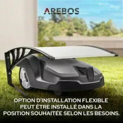 AREBOS Garage De Tondeuse Robot | Abri Pour Robot | Taille 102 X 79 X 46 Cm | Résistant Aux Intempéries + Protection UV | Avec Pieds En Métal | Matériel De Montage Inclus -Tondeuse Et Accessoires Boutique 8505618 5