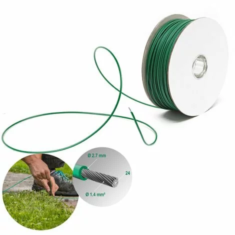 WILTEC Câble Périphérique 150m 2,7mm Installation Robot-tondeuse Fil CCA Délimitation Jardin Zone Tonte 3 WILTEC Câble Périphérique 150m 2,7mm Installation Robot-tondeuse Fil CCA Délimitation Jardin Zone Tonte