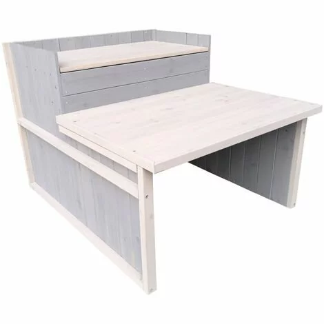 WILTEC Garage Pour Robot-tondeuse Toit Gradin Bois Massif Abri Carport Gris 79,7x66x55,7cm 3 WILTEC Garage Pour Robot-tondeuse Toit Gradin Bois Massif Abri Carport Gris 79,7x66x55,7cm